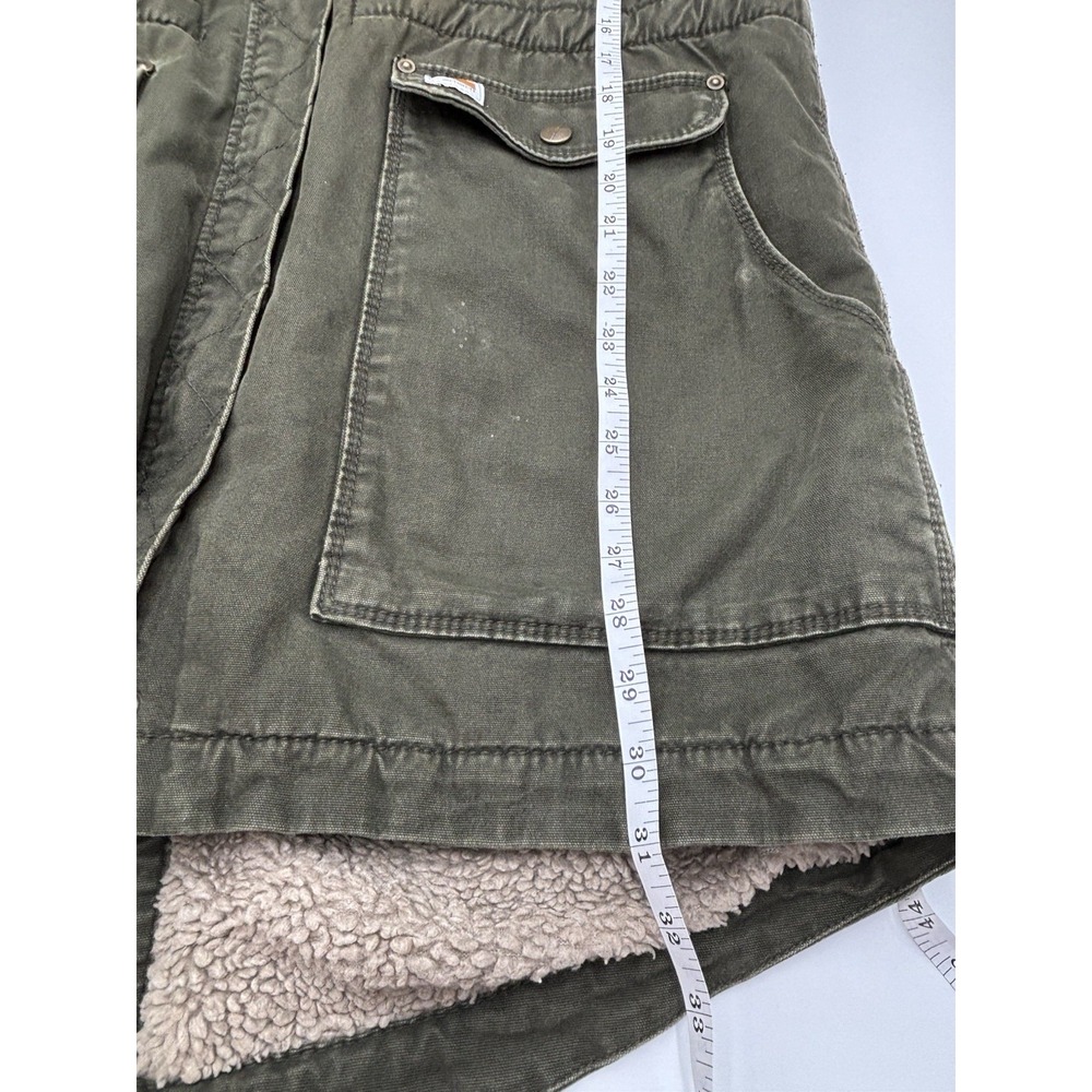 Carhartt Crawford Women's L Olive Sherpa Lined Parka Gorpcore Hiking Camping - Picture 10 of 11